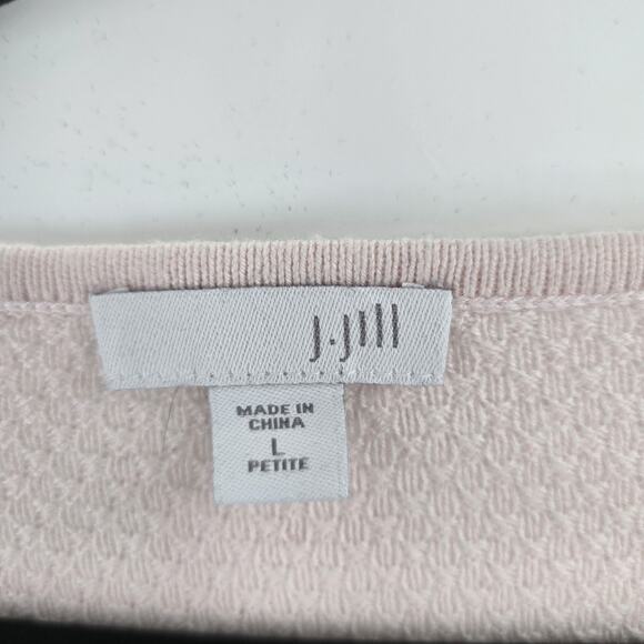 J Jill Sweater Women's Large Petite Pink Knit Tunic - Picture 4 of 8